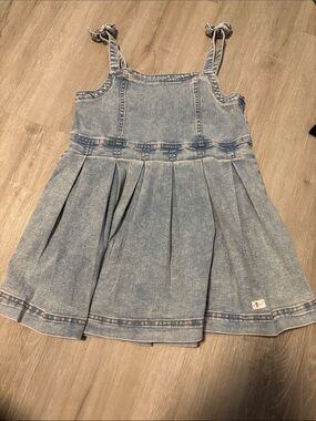 7 For All Mankind Light Blue Denim Sundress with Tie Straps